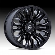 Fuel Flame 8 D803 Gloss Black Milled Custom Truck Wheels