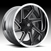 Fuel Renegade D264 2pc Black Milled Chrome Custom Wheels Rims