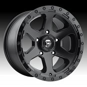 Fuel Ripper D589 Matte Black Gloss Black Ring Custom Truck Wheel