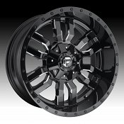 Fuel Sledge D595 Gloss Black Milled Custom Truck Wheels Rims