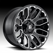 Fuel Warrior D607 Gloss Black Milled Custom Wheels Rims