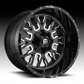 Fuel Stroke D611 Gloss Black Milled Custom Wheels Rims