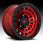 Fuel Zephyr D632 Candy Red with Black Lip Custom Wheels Rims