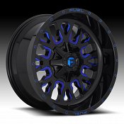 Fuel Stroke D645 Gloss Black Candy Blue Custom Wheels Rims