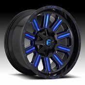 Fuel Hardline D646 Gloss Black Candy Blue Custom Wheels Rims