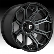 Fuel Siege D704 Brushed Black Dark Tint Custom Wheels Rims