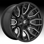 Fuel Rage D711 Gloss Black Milled Custom Wheels Rims