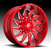 Fuel Saber D745 Candy Red Milled Custom Wheels Rims