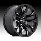 Fuel Flame 5 D803 Gloss Black Milled Custom Truck Wheels