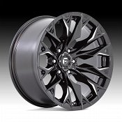 Fuel Flame 6 D803 Gloss Black Milled Custom Truck Wheels