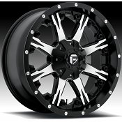 Fuel Nutz D541 Machined Black Custom Truck Wheels Rims