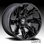 Gear Offroad 752B Slayer Gloss Black Custom Wheels Rims