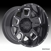 Gear Alloy 743BM Armor Black Milled Custom Rims Wheels