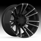 Gear Alloy 747MB Sled Machined Black Custom Wheels Rims