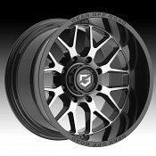 Gear Offroad 763MB Raid Machined Gloss Black Custom Truck Wheels