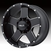 Helo HE886 Satin Black with Milled Accents Custom Wheels Rims