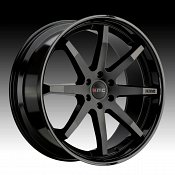 KMC KM715 Reverb Satin Black Gloss Black Custom Wheels Rims