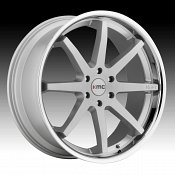 KMC KM715 Reverb Brushed Silver Chrome Lip Custom Wheels Rims