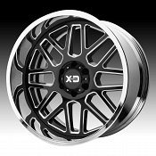 XD Series XD201 Grenade Black Milled / Chrome Custom Wheels 