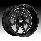 XD Series XD844 Gloss Black Milled Custom Wheels Rims