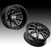 XD Series XD845 Pike Dually Gloss Black Milled Custom Wheels Rims