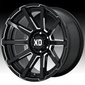 XD Series XD847 Outbreak Gloss Black Milled Custom Wheels Rims