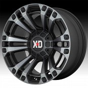 XD Series XD851 Monster 3 Machined Satin Black Gray Tint Custom Wheels Rims