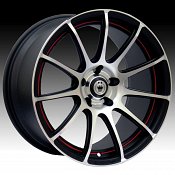 Konig Z-In 14MB Z1 Matte Black w/ Machined Face and Red Undercut