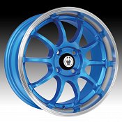 Konig Lightning 26BL LI Blue w/ Machined Lip Custom Rims Wheels