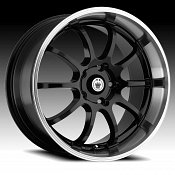 Konig Lightning 26MB LI Gloss Black w/ Machined Lip Custom Rims 