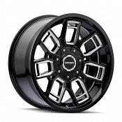 Mayhem Ordinance 8118 Gloss Black Milled Custom Wheels