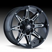 Mayhem Rampage 8090 Gloss Black Milled Custom Wheels Rims