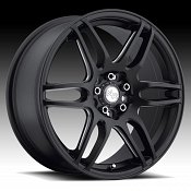 Niche M106 NR6 Matte Black w/ Milled Accents Custom Wheels Rims