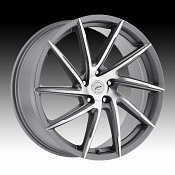 Platinum 433 Hawk Machined Satin Graphite Custom Wheels Rims