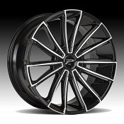 Platinum 439U Turbine Machined Black Custom Wheels Rims