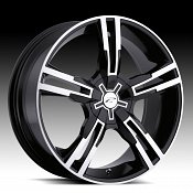 Platinum 291B 291 / 292B 292 Saber Machined Black Custom Rims Wh