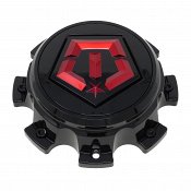 CAP-544BMR-8-TIS / TIS Gloss Black Red Bolt-On Center Cap