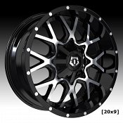 TIS Offroad 549MB Machined Gloss Black Custom Truck Wheels