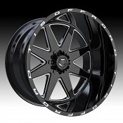 TIS Offroad 551BM Gloss Black Milled Custom Truck Wheels