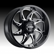 Ultra 230BM Villain Gloss Black Milled Custom Wheels Rims