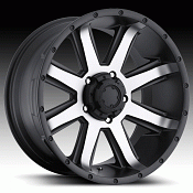 Ultra 195 Crusher Semi Gloss Black Machined Face Custom Rims Whe