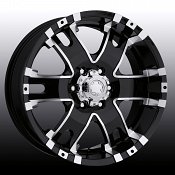 Ultra 201/ 202 Baron Black w/ Diamond Machined Custom Rims Wheel