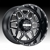 Worx Alloy 815BM Fallout Gloss Black Milled Custom Wheels Rims