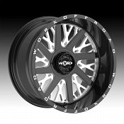 Worx Alloy 816BM Overtime Gloss Black Milled Custom Wheels Rims