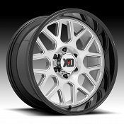 XD Series XD849 Grenade 2 Brushed Milled Black Custom Truck Wheels Rims