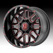 XD Series XD820 Grenade Red Black Milled Custom Wheels Rims