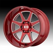 XD Series XD844 Pike Brushed Red Milled Custom Wheels Rims