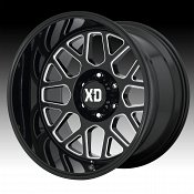 XD Series XD849 Grenade 2 Gloss Black Milled Custom Wheels R