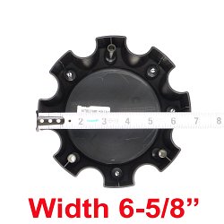 1079L170HE1SB-H67 / Helo Satin Black 8-Lug Bolt-On Center Cap 3