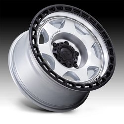 Black Rhino Voyager Silver Machined Custom Wheels 2